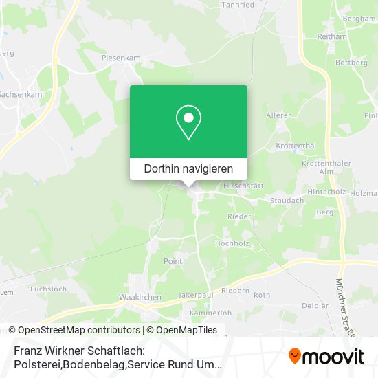 Franz Wirkner Schaftlach: Polsterei,Bodenbelag,Service Rund Um Haus&Wohnung Karte