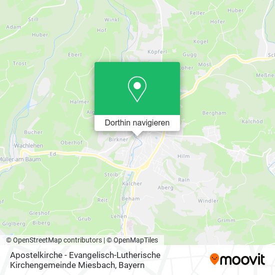 Apostelkirche - Evangelisch-Lutherische Kirchengemeinde Miesbach Karte