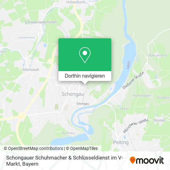 Schongauer Schuhmacher & Schlüsseldienst im V-Markt Karte