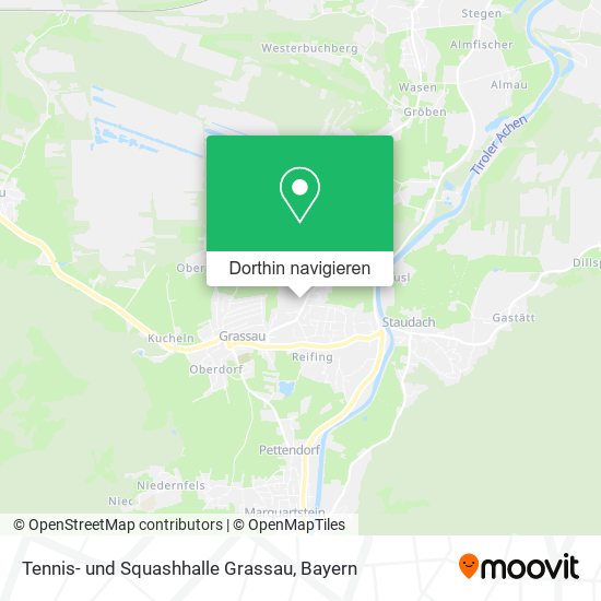 Tennis- und Squashhalle Grassau Karte