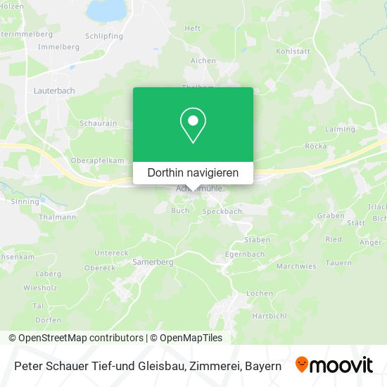 Peter Schauer Tief-und Gleisbau, Zimmerei Karte