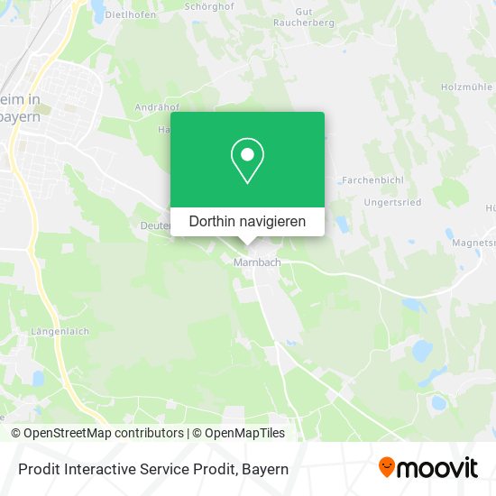 Prodit Interactive Service Prodit Karte