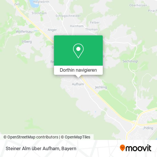 Steiner Alm über Aufham Karte