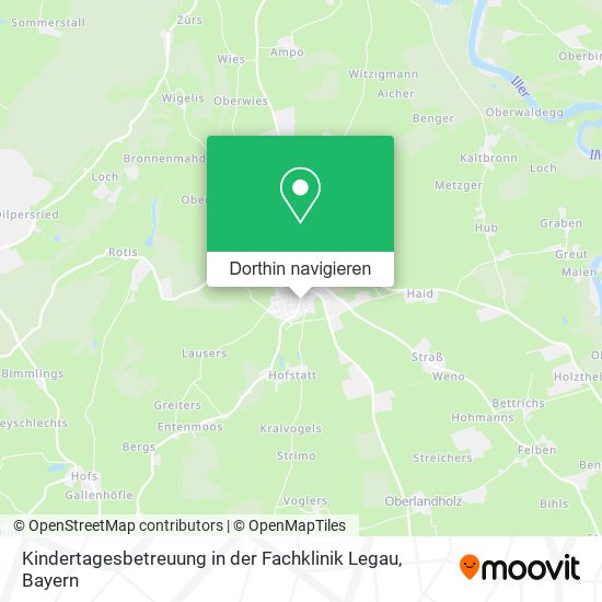 Kindertagesbetreuung in der Fachklinik Legau Karte