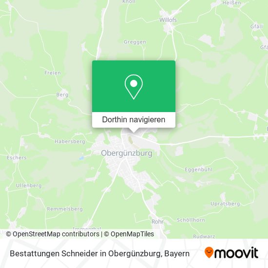 Bestattungen Schneider in Obergünzburg Karte