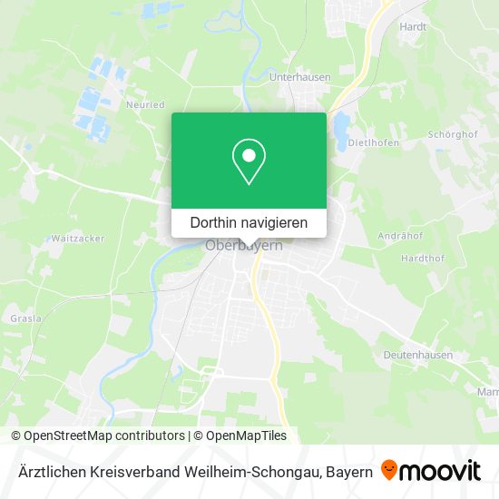 Ärztlichen Kreisverband Weilheim-Schongau Karte