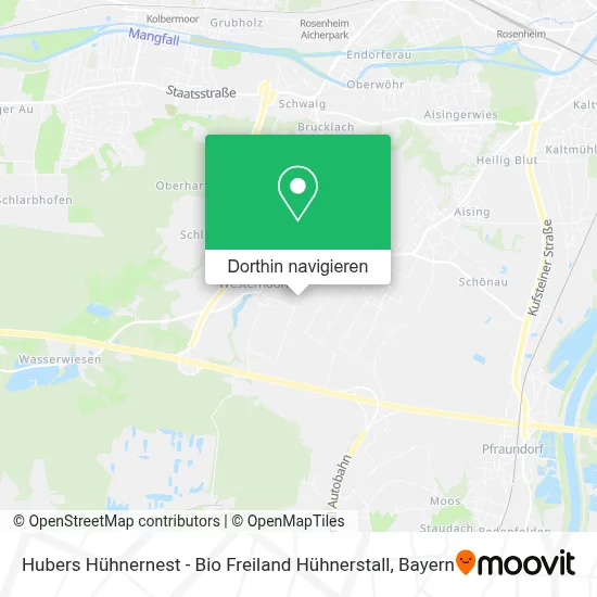 Hubers Hühnernest - Bio Freiland Hühnerstall Karte