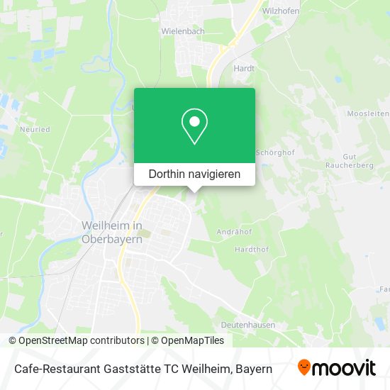 Cafe-Restaurant Gaststätte TC Weilheim Karte
