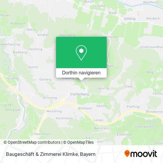 Baugeschäft & Zimmerei Klimke Karte