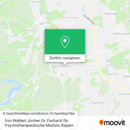 Von Wahlert Jochen Dr. Facharzt für Psychotherapeutische Medizin Karte