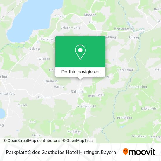 Parkplatz 2 des Gasthofes Hotel Hirzinger Karte