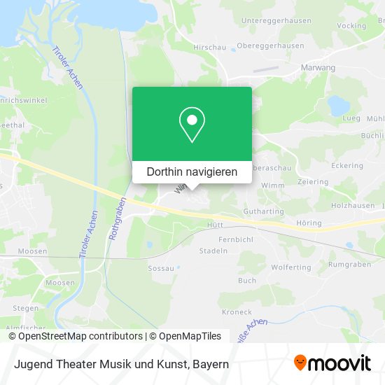 Jugend Theater Musik und Kunst Karte