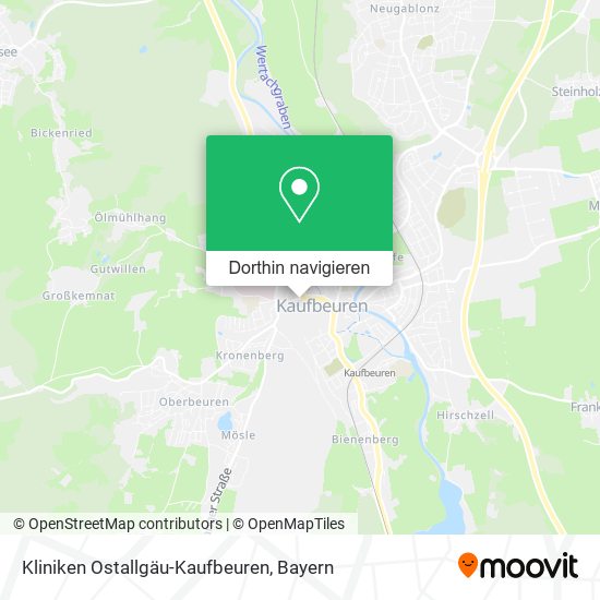 Kliniken Ostallgäu-Kaufbeuren Karte