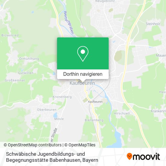 Schwäbische Jugendbildungs- und Begegnungsstätte Babenhausen Karte