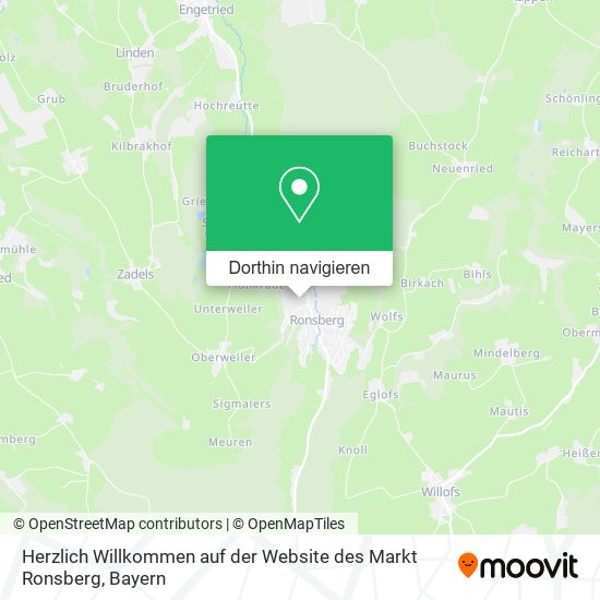 Herzlich Willkommen auf der Website des Markt Ronsberg Karte