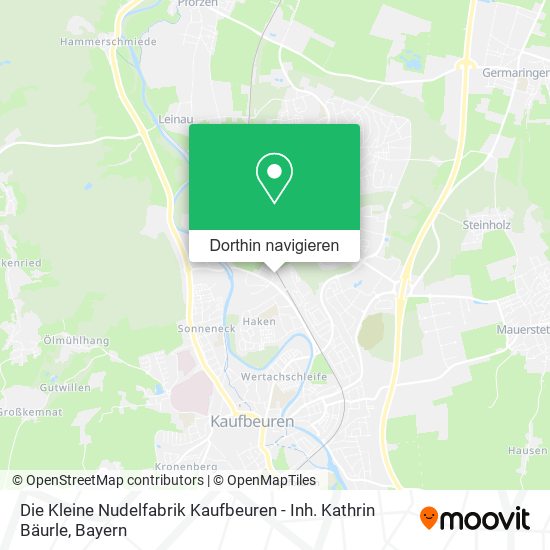 Die Kleine Nudelfabrik Kaufbeuren - Inh. Kathrin Bäurle Karte