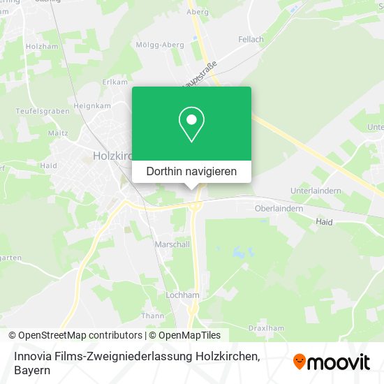 Innovia Films-Zweigniederlassung Holzkirchen Karte