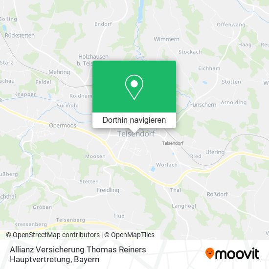 Allianz Versicherung Thomas Reiners Hauptvertretung Karte