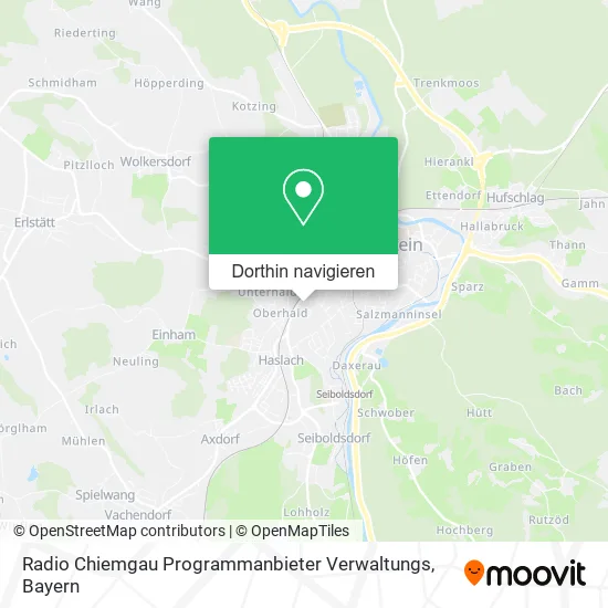 Radio Chiemgau Programmanbieter Verwaltungs Karte