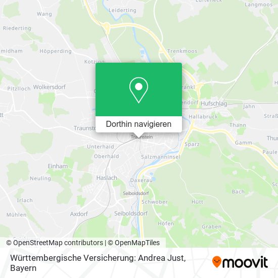Württembergische Versicherung: Andrea Just Karte