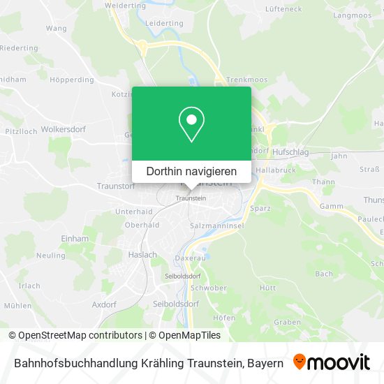 Bahnhofsbuchhandlung Krähling Traunstein Karte
