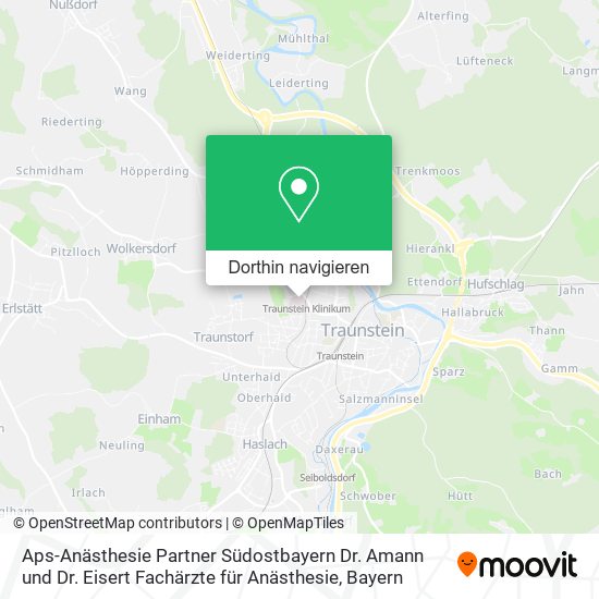 Aps-Anästhesie Partner Südostbayern Dr. Amann und Dr. Eisert Fachärzte für Anästhesie Karte