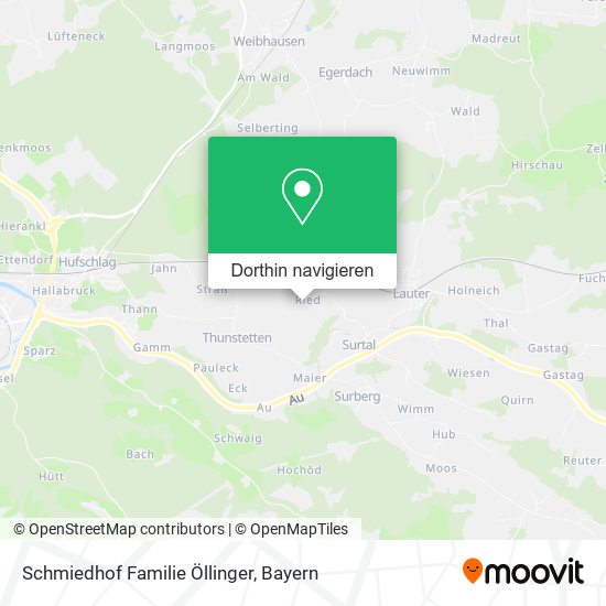 Schmiedhof Familie Öllinger Karte