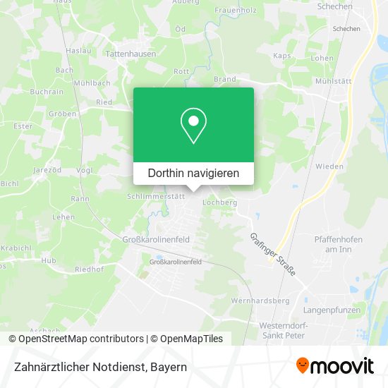 Zahnärztlicher Notdienst Karte