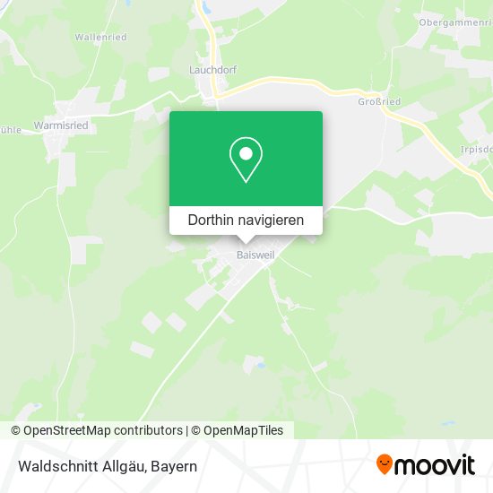 Waldschnitt Allgäu Karte