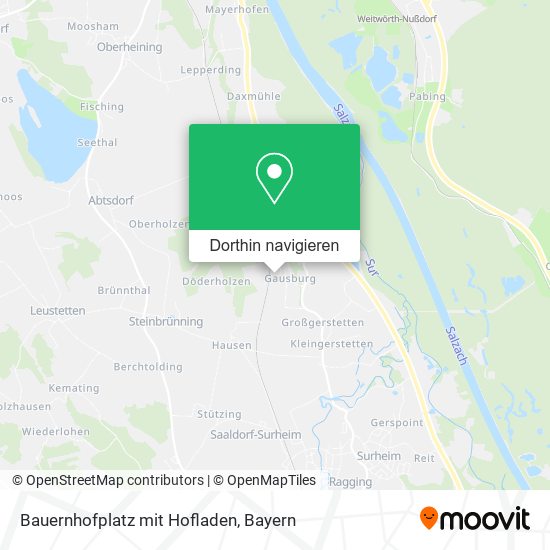 Bauernhofplatz mit Hofladen Karte