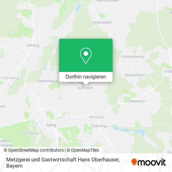 Metzgerei und Gastwirtschaft Hans Oberhauser Karte