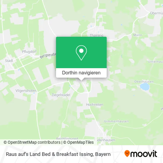 Raus auf's Land Bed & Breakfast Issing Karte