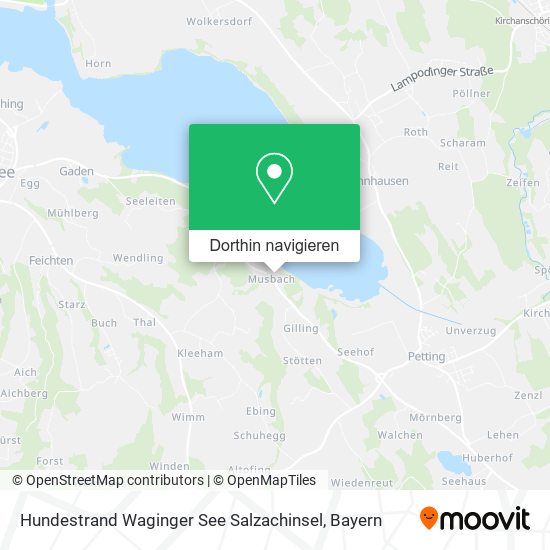 Hundestrand Waginger See Salzachinsel Karte