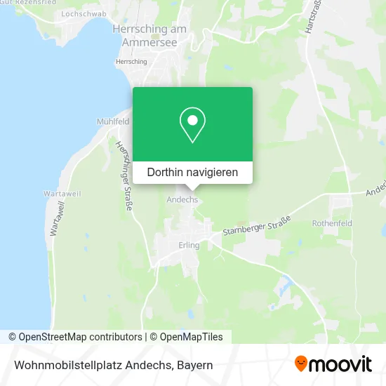 Wohnmobilstellplatz Andechs Karte