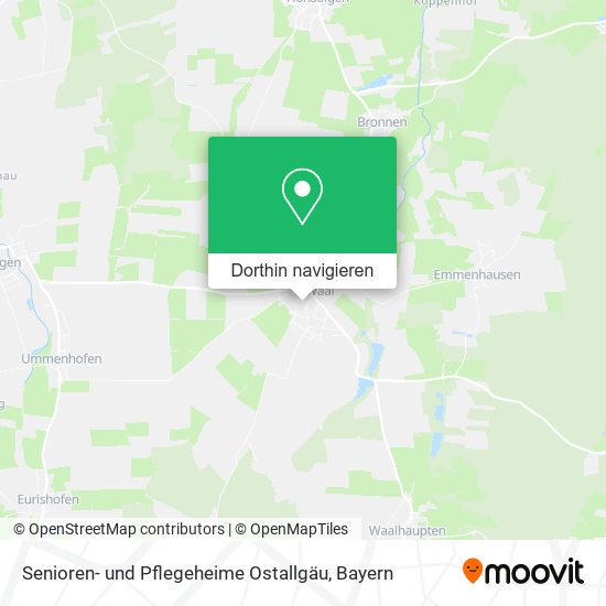 Senioren- und Pflegeheime Ostallgäu Karte