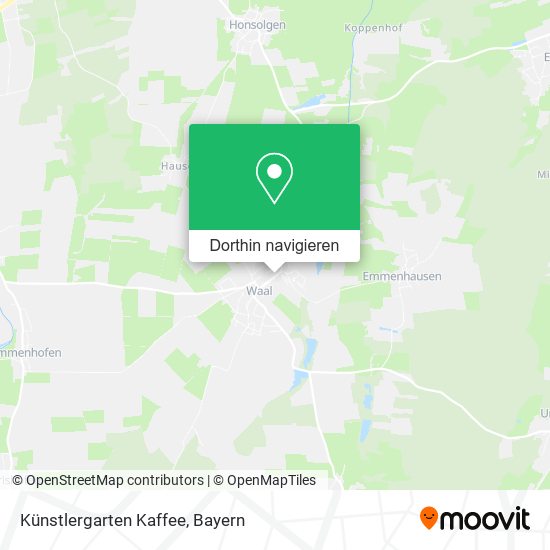 Künstlergarten Kaffee Karte