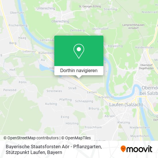 Bayerische Staatsforsten Aör - Pflanzgarten, Stützpunkt Laufen Karte