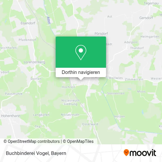 Buchbinderei Vogel Karte