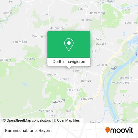 Kaminschablone Karte