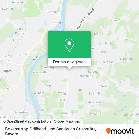 Boxenstopp Grillhendl und Sandwich Griesstätt Karte