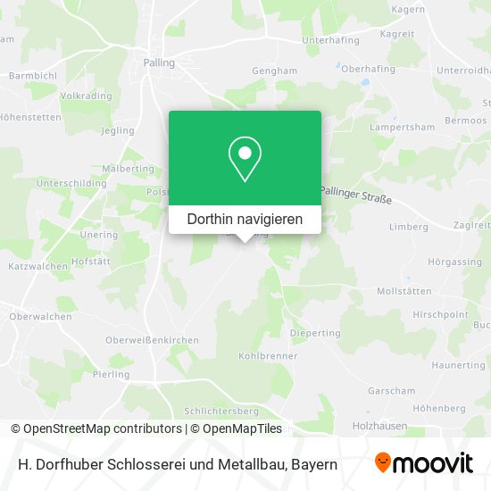 H. Dorfhuber Schlosserei und Metallbau Karte