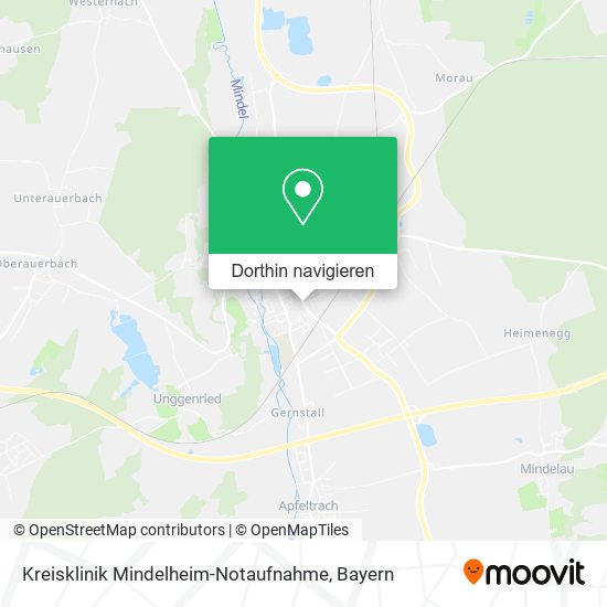 Kreisklinik Mindelheim-Notaufnahme Karte