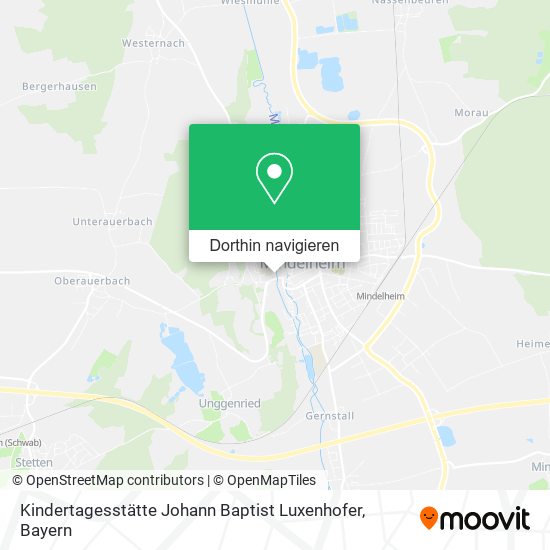Kindertagesstätte Johann Baptist Luxenhofer Karte