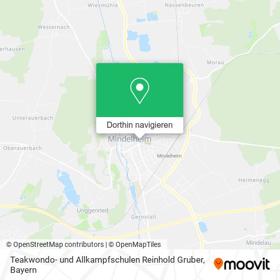 Teakwondo- und Allkampfschulen Reinhold Gruber Karte