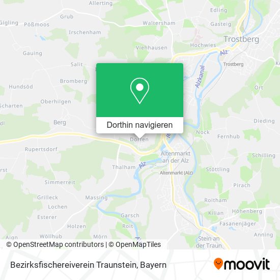 Bezirksfischereiverein Traunstein Karte