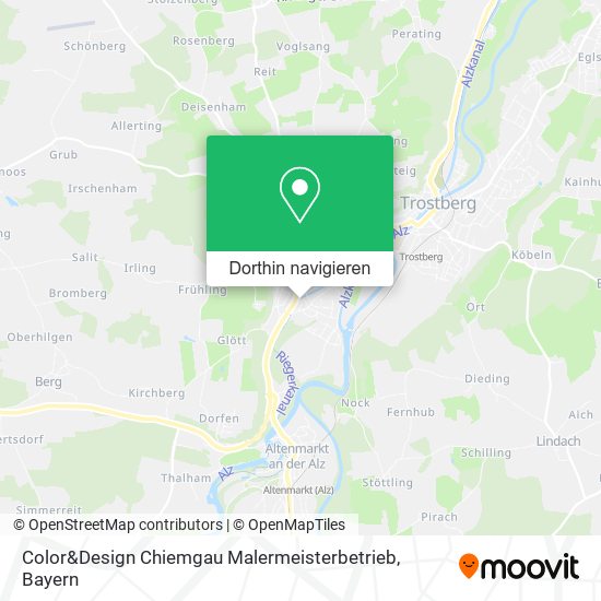 Color&Design Chiemgau Malermeisterbetrieb Karte