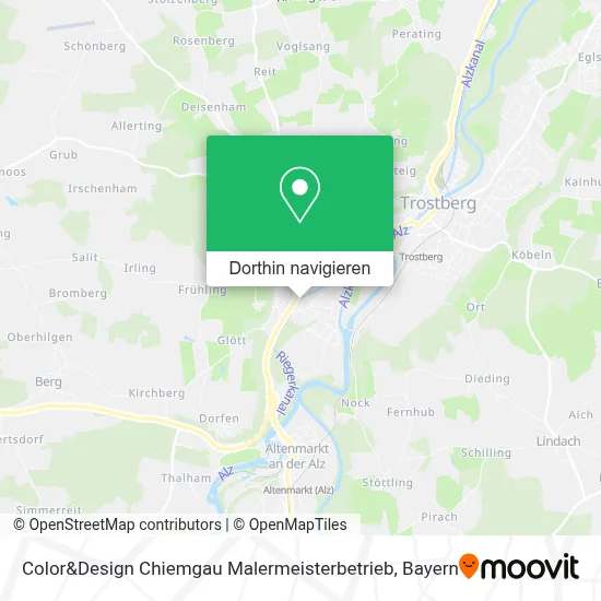 Color&Design Chiemgau Malermeisterbetrieb Karte