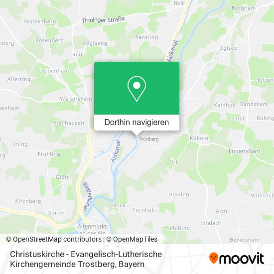 Christuskirche - Evangelisch-Lutherische Kirchengemeinde Trostberg Karte