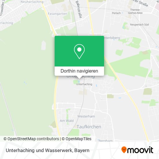 Unterhaching und Wasserwerk Karte