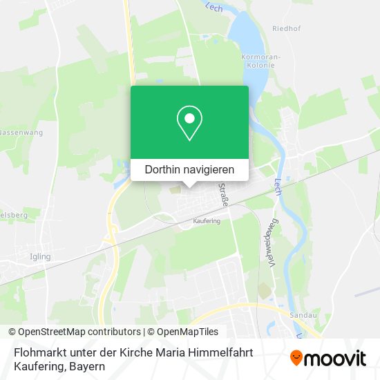 Flohmarkt unter der Kirche Maria Himmelfahrt Kaufering Karte